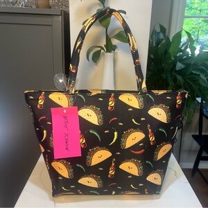 NWT Betsey Johnson Taco Lunch Tote Bag